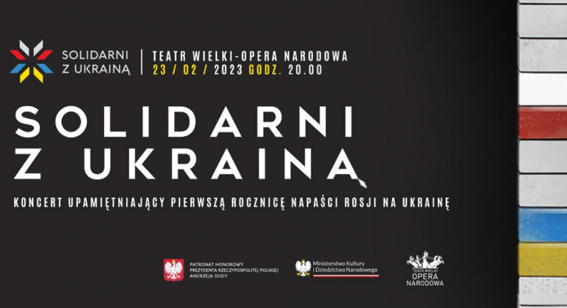 Koncert "Solidarni z Ukrainą" - w przededniu rocznicy napaści Rosji na Ukrainę